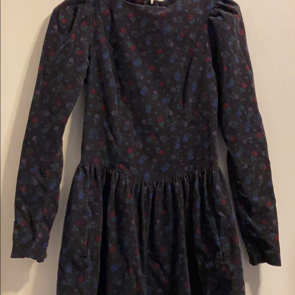 Laura Ashley Floral Corduroy Midi Dress, Size 4 - Picture 7 of 15